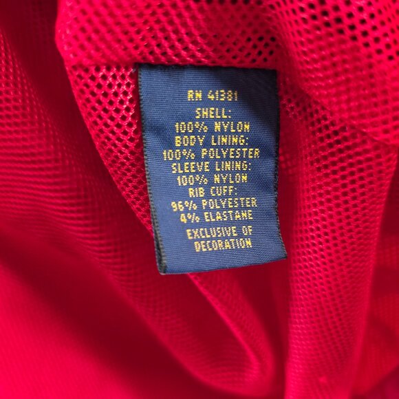 Polo Ralph Lauren Men's Red Hooded Pony Waterproof Rain Jacket Full Zip  Medium - Picture 12 of 15